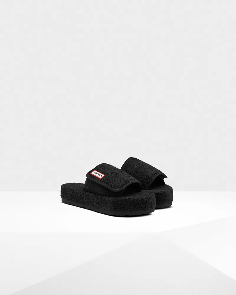 Hunter Womens Beach Slider in Black-2